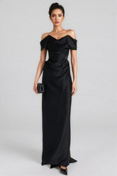 Soph Off-Shoulder Solid Maxi Dress