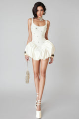 Perinf Rhinestone Sleeveless Mini Dress