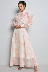 Caldris Floral Printed Maxi Dress Set