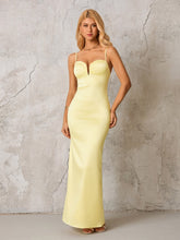 Ruched Bust Cut Out Backless Satin Dress