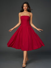 Ruched Waist Backless Prom Tube Dress