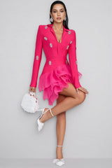 Cady Bandage Rhinestone Mini Dress