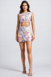 Cress Flower Top and Skirt Set