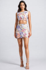 Cress Flower Top and Skirt Set