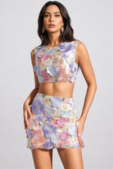 Cress Flower Top and Skirt Set