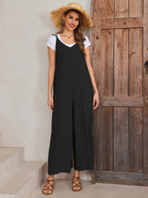 Tie Back Pocket Wide Legs Jumpsuit