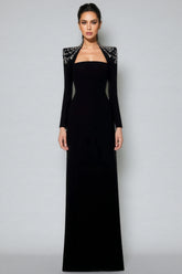 Roxany Queen Anne Neckline Maxi Dress