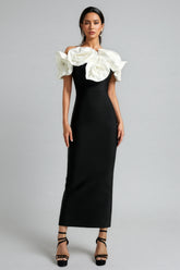 Slaia Flower One Shoulder Maxi Dress