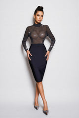Jojo Rhinestone Bandage Midi Dress