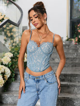 Zip Back Lace Cami Top