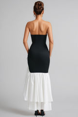 Mya Black Irregular Maxi Dress