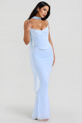 Freyalt Bluebell Fluted Hem Maxi Dress Set