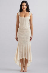 Taye Vintage Cream Floral Maxi Dress