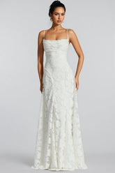 Mirarlt White Strapless Mesh Maxi Dress