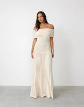 Quill Twisted Pleat Maxi Dress