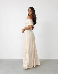 Quill Twisted Pleat Maxi Dress