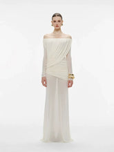 Gaelthis Strapless Ruched Draped Maxi Dress