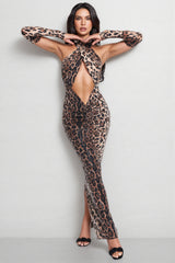 Juno Halter Sequin Maxi Dress