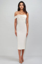 Alora Open Shoulder Bandage Midi Dress