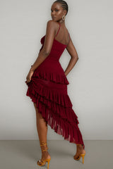 Imara Cutout Side Split Backless Maxi Dress