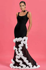 Liora Halter Ruffle Maxi Dress