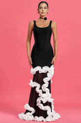 Liora Halter Ruffle Maxi Dress