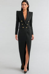 Ifuru Back Zip Suit Maxi Dress