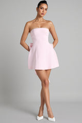 Aarone Pink Backless Butterfly Mini Dress