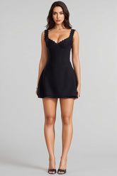 Sia Black Lace Slim Cami Mini Dress