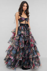 Jary Strapless Floral Maxi Dress