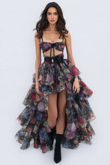 Jary Strapless Floral Maxi Dress