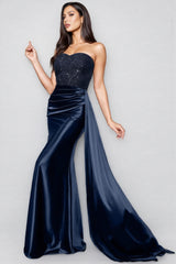 Eamone Sheath Sequin Embroidered Maxi Dress