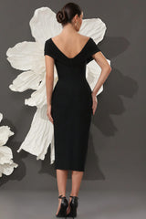 Marisad Strapless Mesh Studded Midi Dress