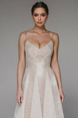 Fagra Strapless Embroidered Midi Dress