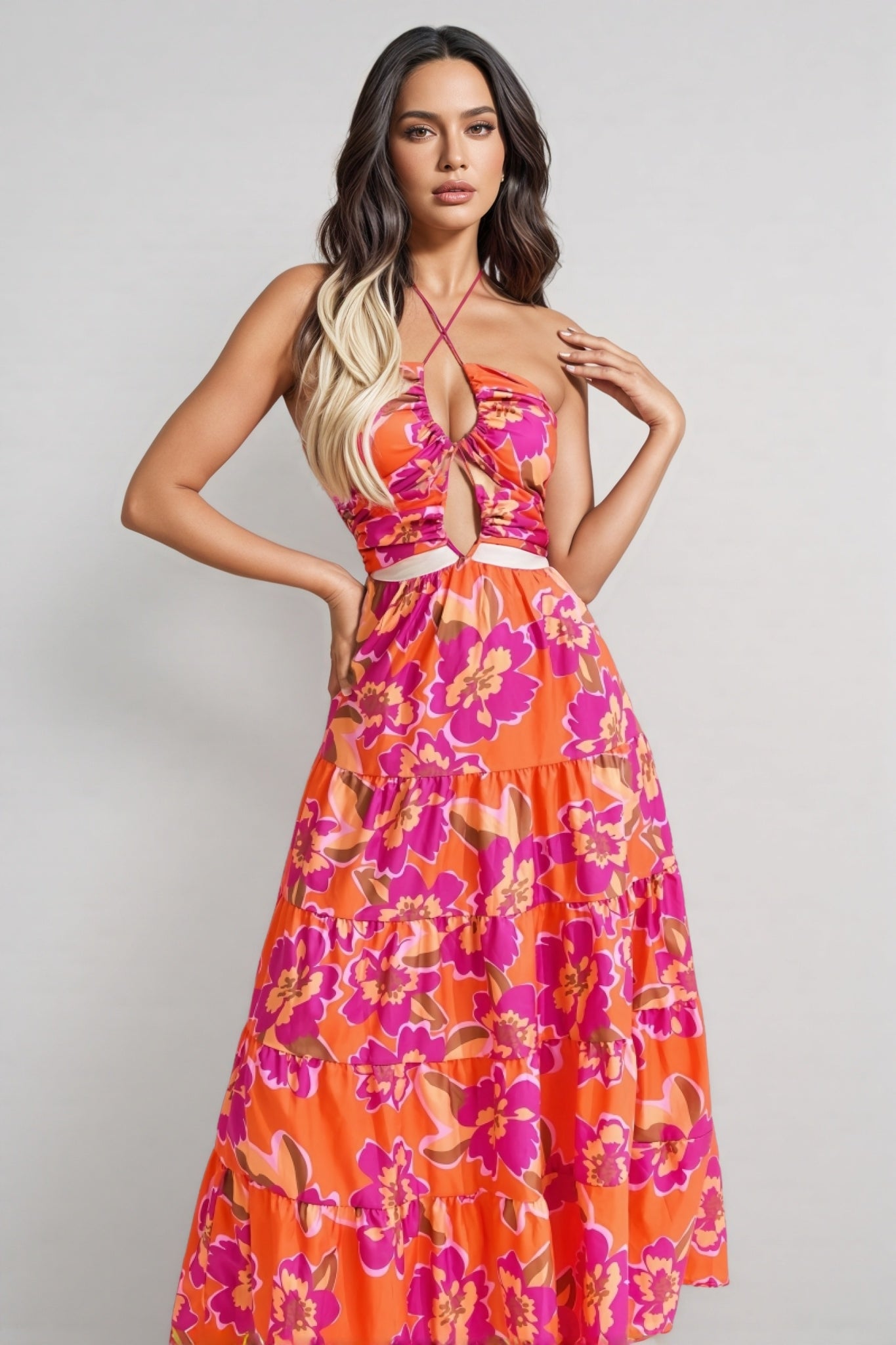 Dari Floral Backless Maxi Dress