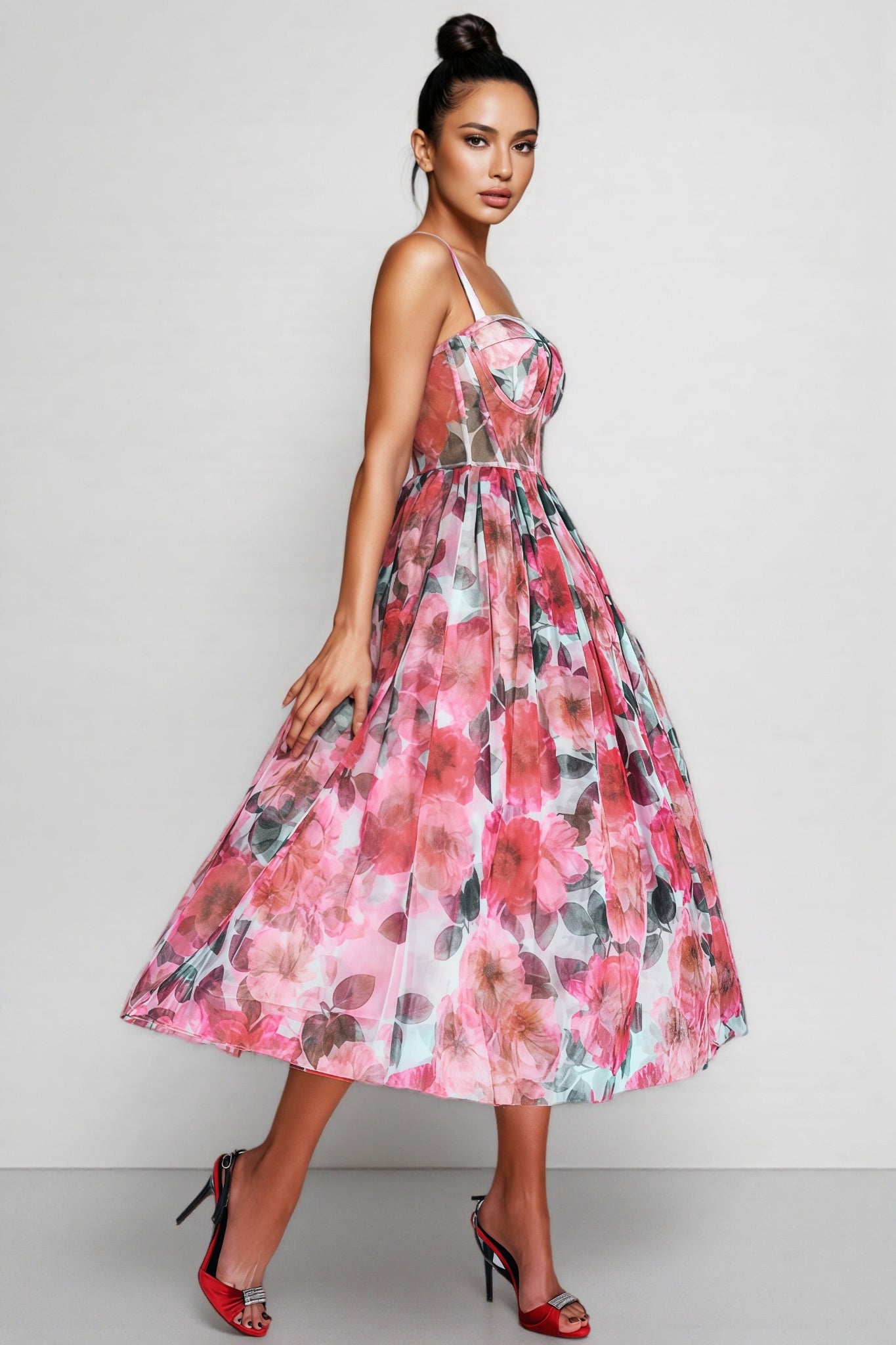 Talia Floral Midi Dress