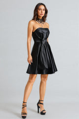Nirina Deborah Satin Strappy Mini Dress