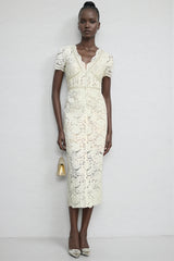 Fina Lace Slim Fit Midi Dress