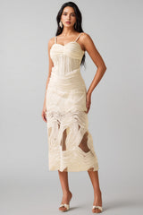 Nilo Lace Sleeveless Midi Dress