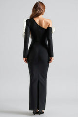 Laila One Shoulder Cutout Slim Bandage Maxi Dress