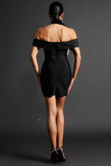 Xantht Deep-V Flower Bandage Mini Dress