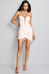 Nymeriy Feather Diamond Mini Dress