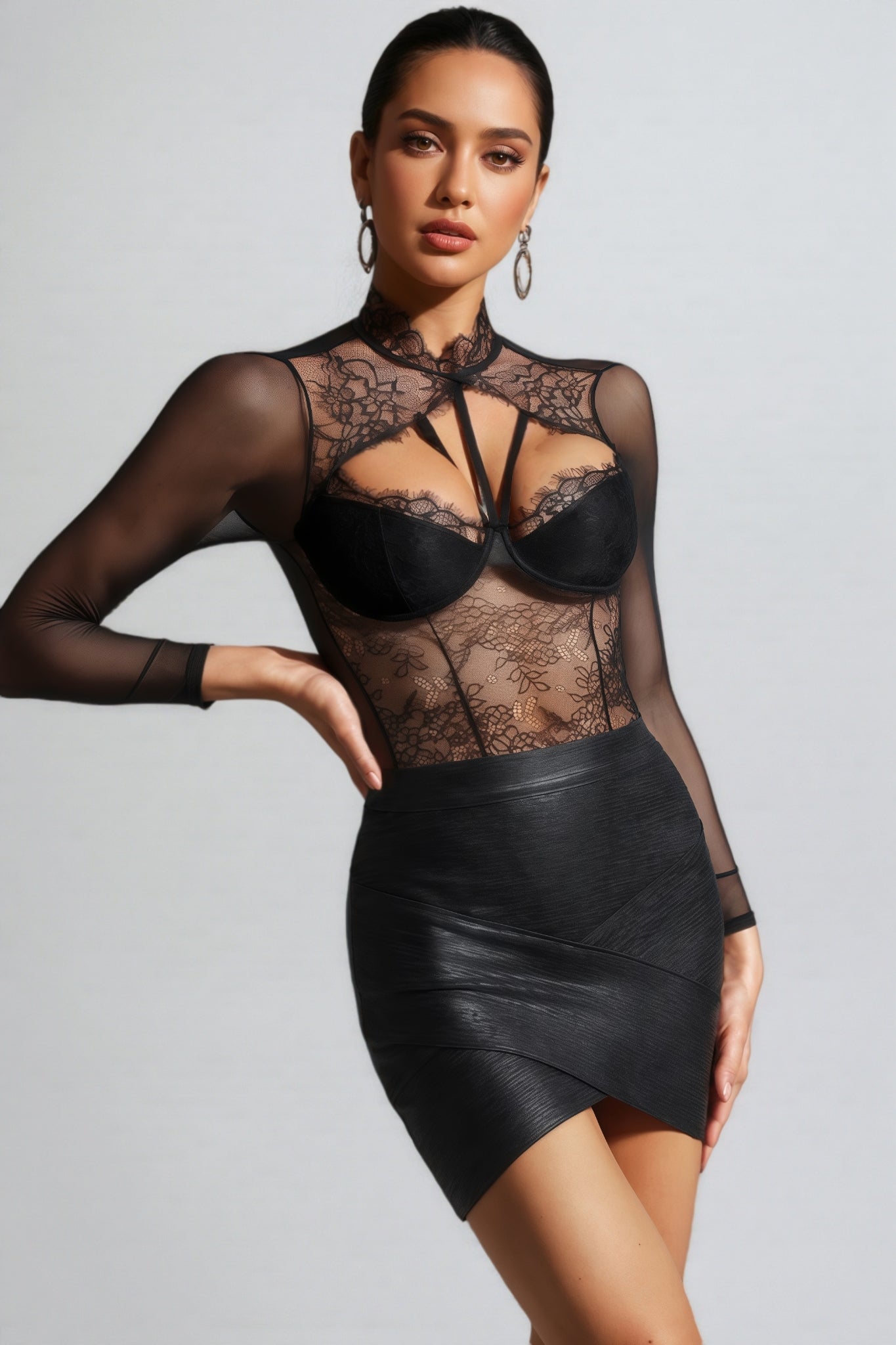 Freya Cross Bandage Mini Skirt