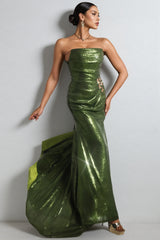 Rhea Sleeveless Lacing Sequin Maxi Dress