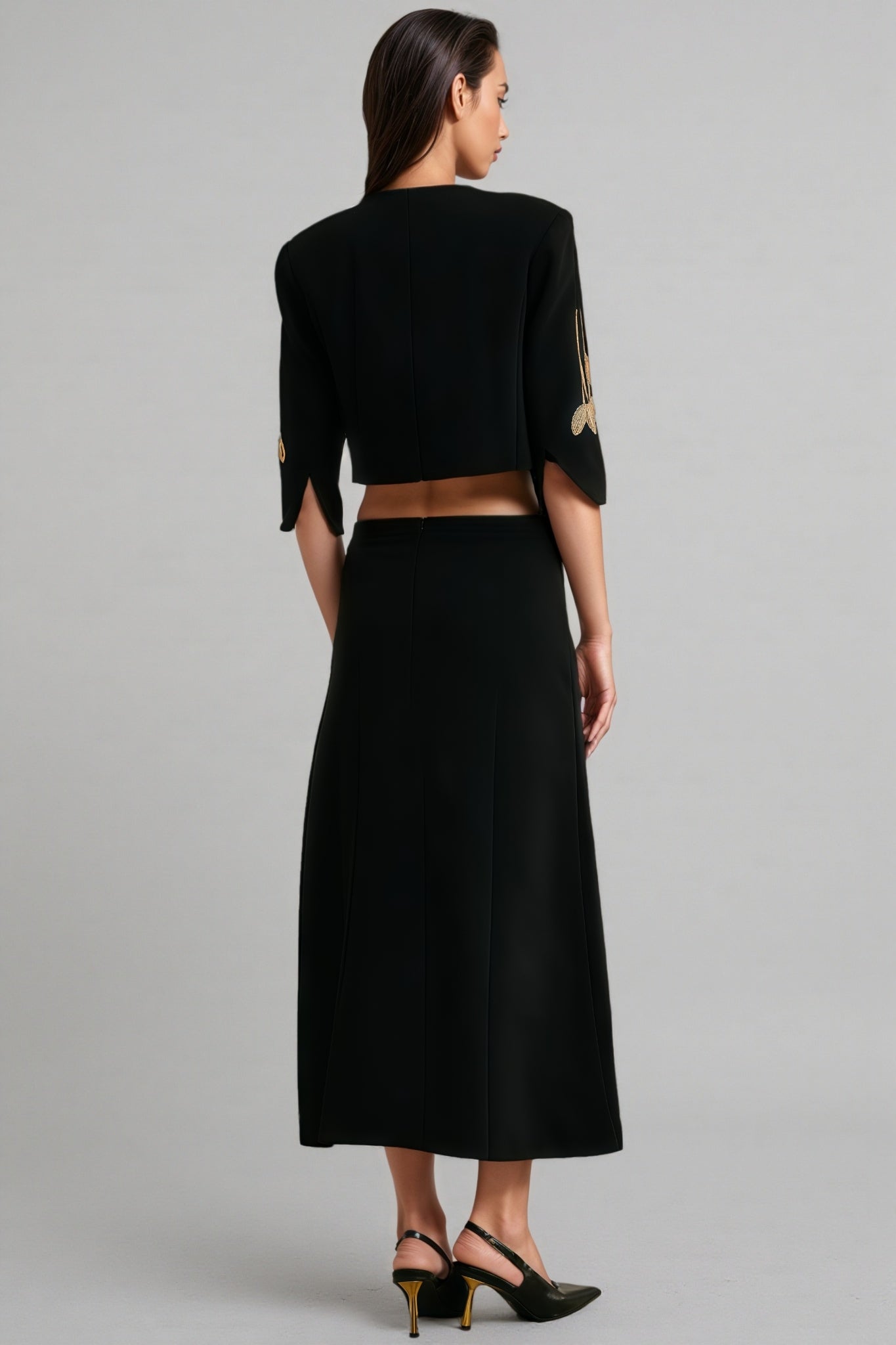 Robin Black Jacket and Skirt Set