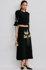 Robin Black Jacket and Skirt Set