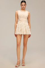 Emryt Sleeveless Flower Floral Mini Dress