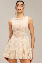 Emryt Sleeveless Flower Floral Mini Dress