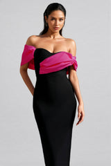Cadao Off-The-Shoulder Fold Bandage Maxi Dress