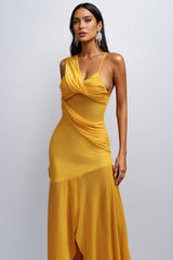 Livana Sleeveless Asymmetric Slit Maxi Dress